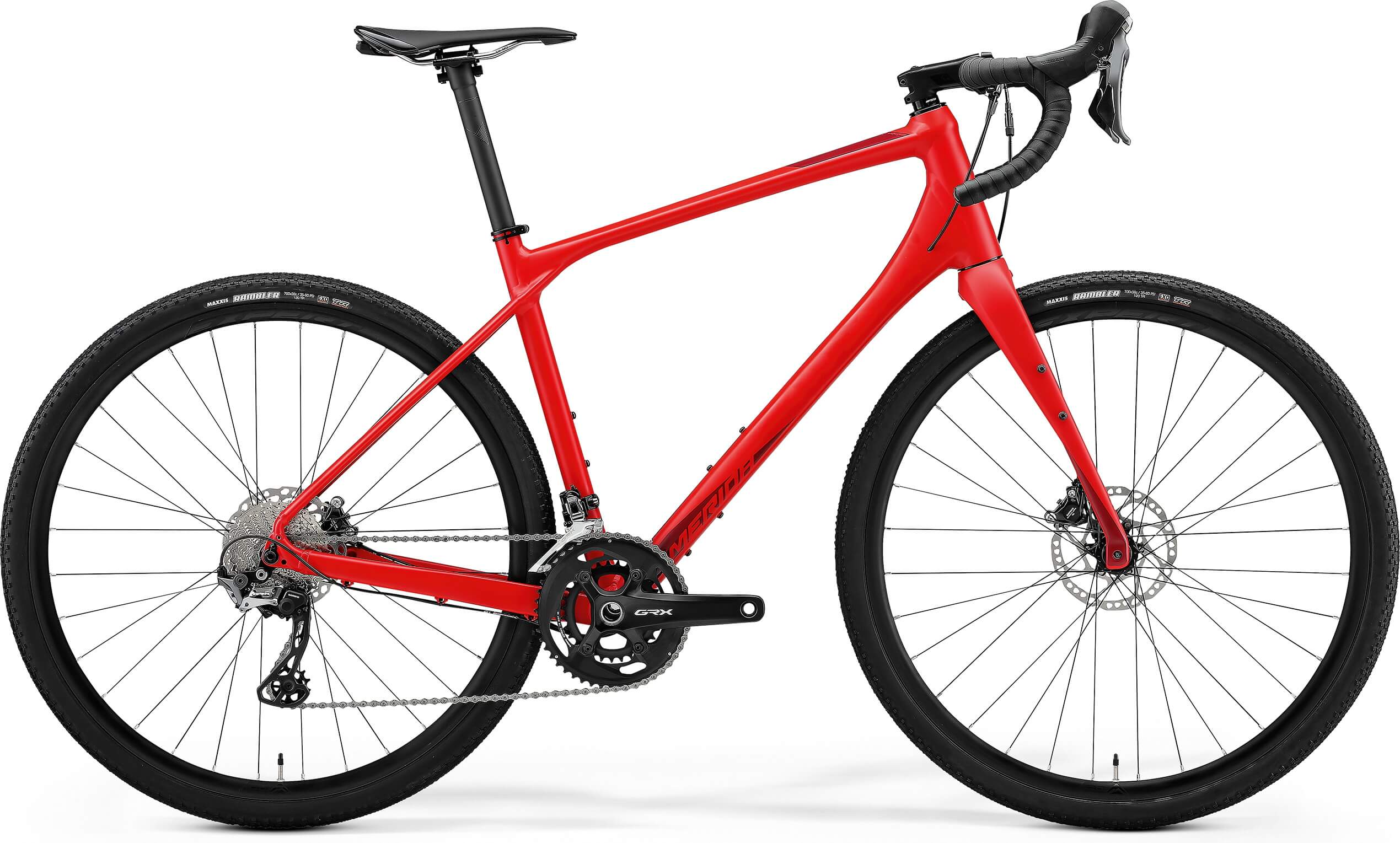 Gravel Bike von Merida. Modell Silex 700 in rot.