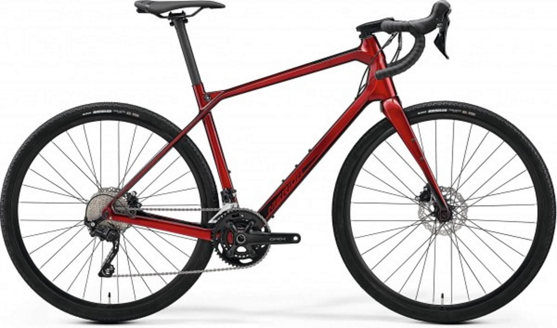 Gravel Bike mit Carbon-Rahmen von Merida. Modell Silex 4000 in rot7