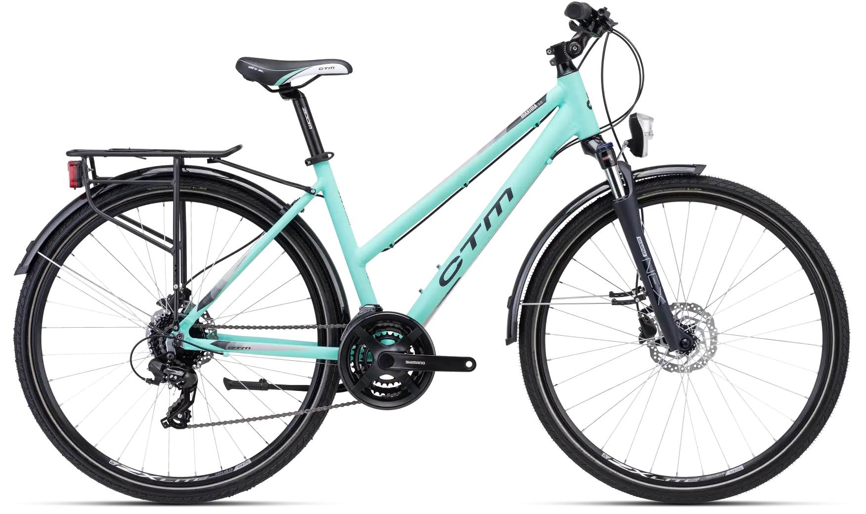 Damen Trekkingbike in türkis